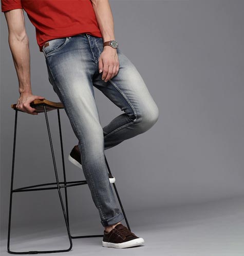 Men Blue Slim Fit Heavy Fade Stretchable Jeans